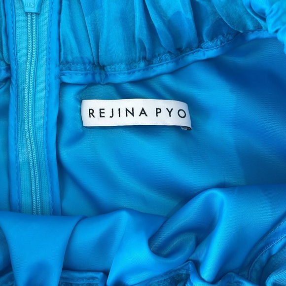 Rejina Phy Floral Dress In Blue, Fitted, Dropped Shoulders, Size 6, pre-owned - Picture 6 of 6